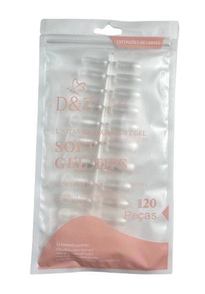 Unha Postiça Quadrada Auto Colante 4053 - D&Z