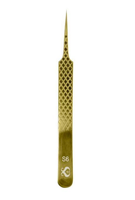 Pinça Ponta Curva S6 Dourada - Sobelle