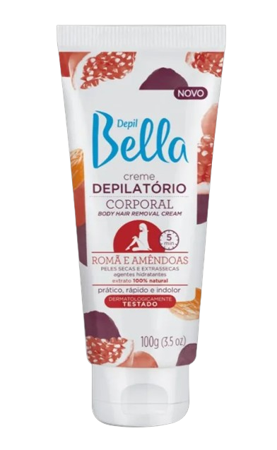 Creme Depilatório Corporal Romã e Amêndoas 100g - Depil Bella