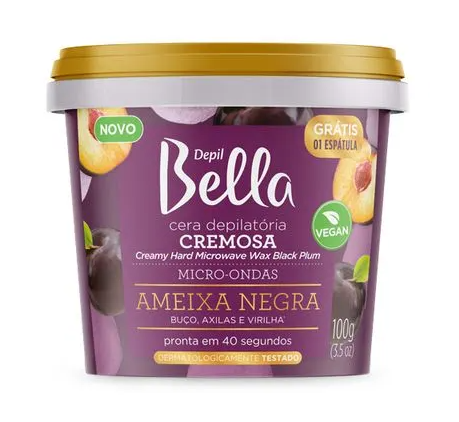 Cera Micro-ondas Cremosa Ameixa Negra 100g - Depil Bella