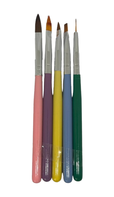 Kit com 5 Pincéis para Unhas