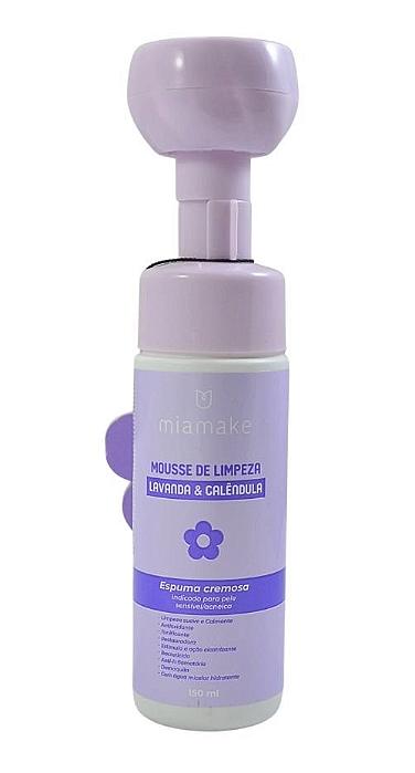 Mousse de Limpeza Lavanda e Calêndula - Mia Make