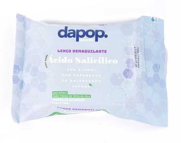 Lenço Demaquilante com Ácido Salicílico - DaPop