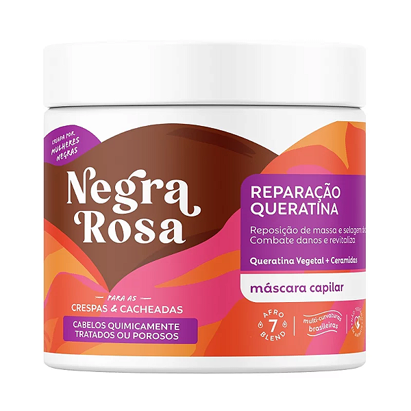 Máscara Capilar Reparação Queratina 500g - Negra Rosa