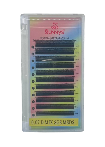 Cílios Y Volume Brasileiro 0.07D Mix (8 -14) (SS6076) - Sunnys