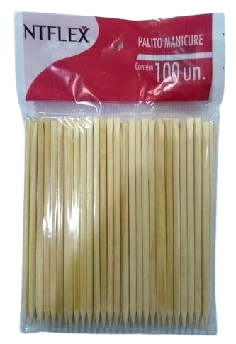 Palito Manicure com 100 Unidades - NTFlex
