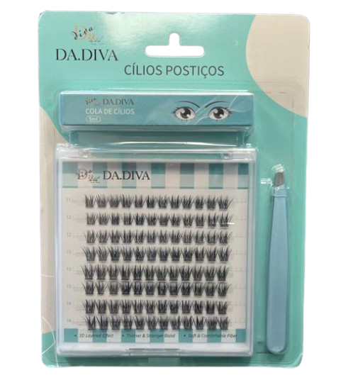 Kit Cílios Tufo Seda - Da Diva