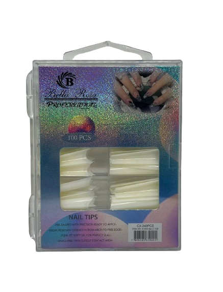 Tips Bailarina Extra Longa Leitosa com 100 Unidades - Bella Rosa