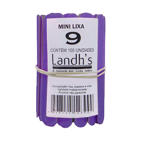 Mini Lixa de Unha 9cm Roxa - Landh's
