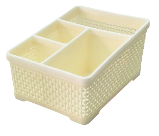 Organizador de Plástico com 4 Divisórias