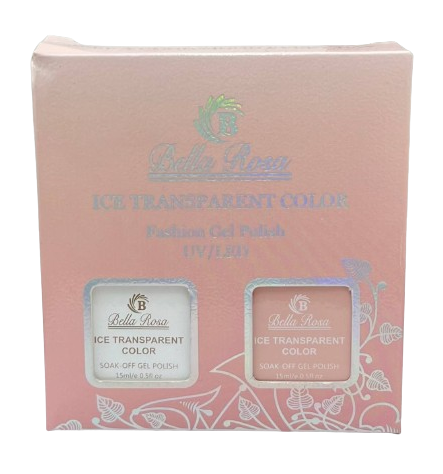 Kit com 2 Esmaltes em Gel Branco e Nude AB - Bella Rosa