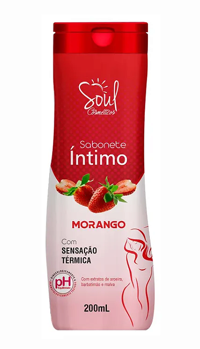 Sabonete Íntimo Morango - Soul Cosméticos