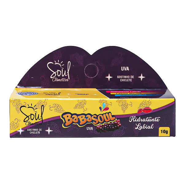Hidratante Labial BabaSoul Uva - Soul Cosmeticos