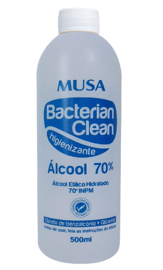 Bacterian Clean Álcool 70% 500ml - Musa