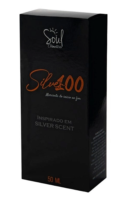 Colônia Silver 100 50ml - Soul Cosméticos