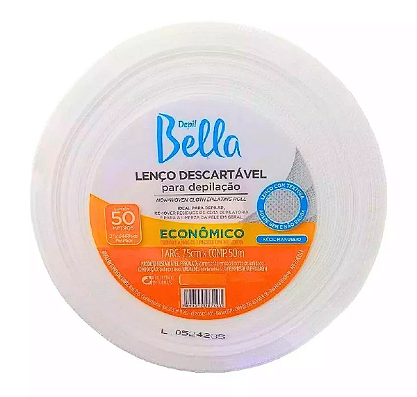 Lenços Descartável para Depilação com TEXTURA 50m - Depil Bella