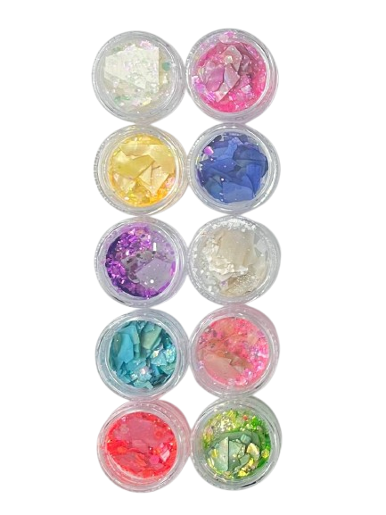 Kit de Madrepérola com Glitter Flocado - Dafu