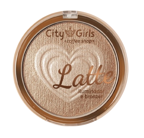Iluminador e Bronzer Latte A - City Girls