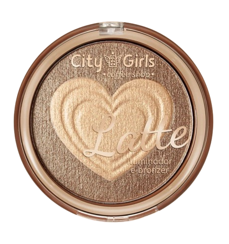 Iluminador e Bronzer Latte B - City Girls