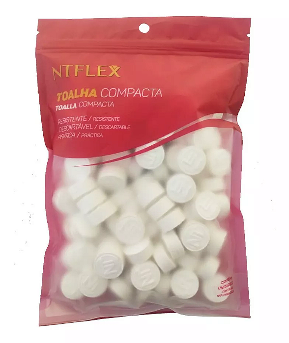 Toalha Compacta com 25 Unidades - NTFlex