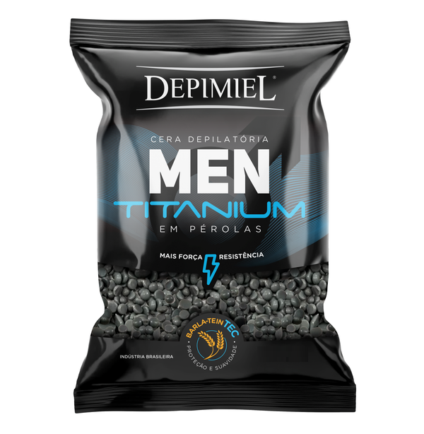 Cera Depilatória em Pérolas Men Titanium - Depimiel