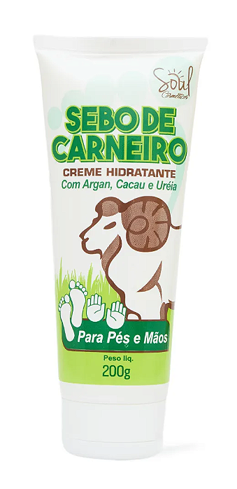Creme Hidratante Sebo de Carneiro Pés e Mãos - Soul Cosméticos