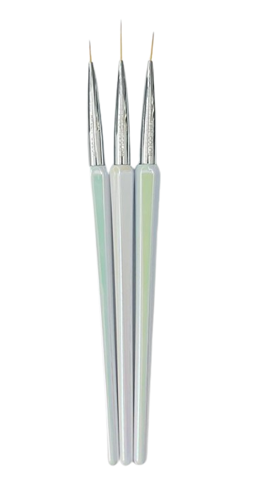 Kit com 3 Pincéis Desenho Branco - Hêlen Color