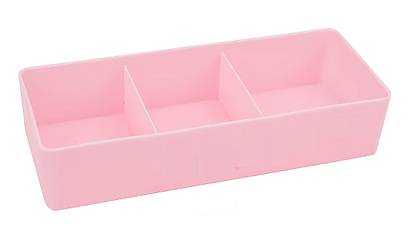 Organizador de Plástico com 3 Divisórias