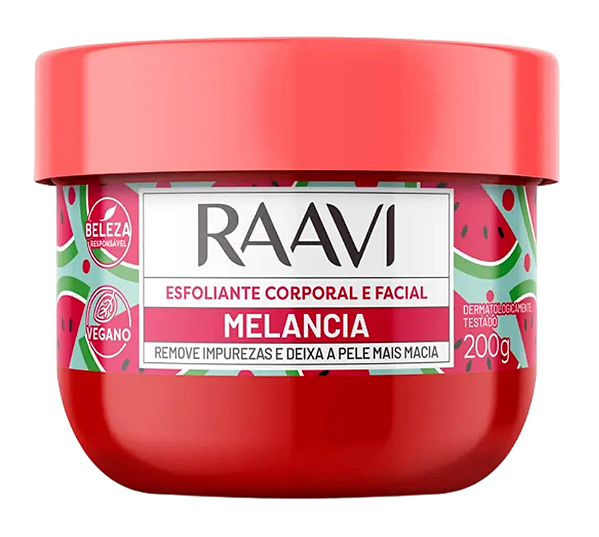 Creme Esfoliante Corporal Facial Melancia 200g - Raavi