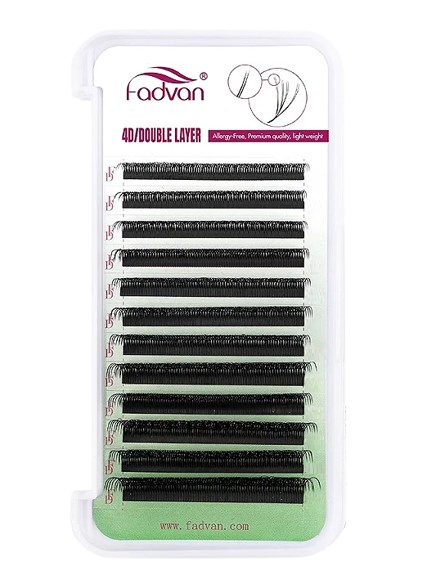 Cílios W Volume Egipcio 4D DUPLO 0.07D Unitário 8mm - Fadvan