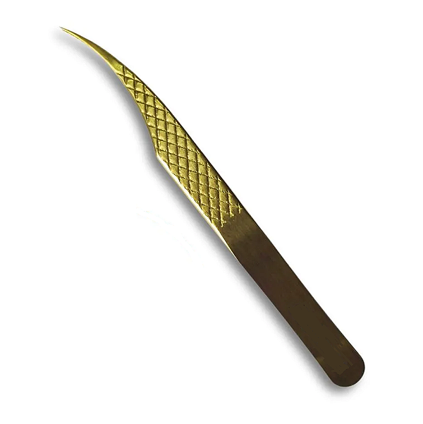 Pinça Curva Dourada