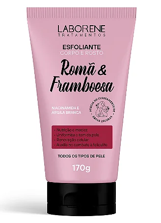 Esfoliante Corpo e Rosto 170g Romã e Framboesa - Laborene