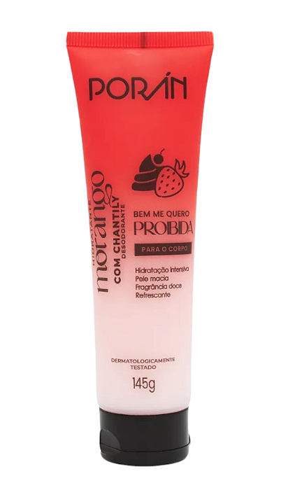 Hidratante Corpo e Rosto Morango 145g - Porán