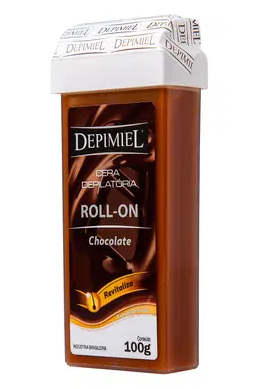 Cera Depilatória Roll-on Chocolate Extrato de Cacau - Depimiel