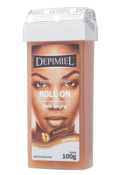 Cera Depilatória Roll-on Pele Negra Óleo de Argan - Depimiel