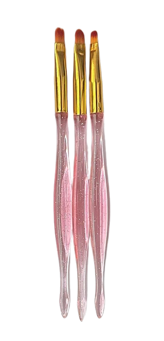 Kit com 3 Pincéis para Gel