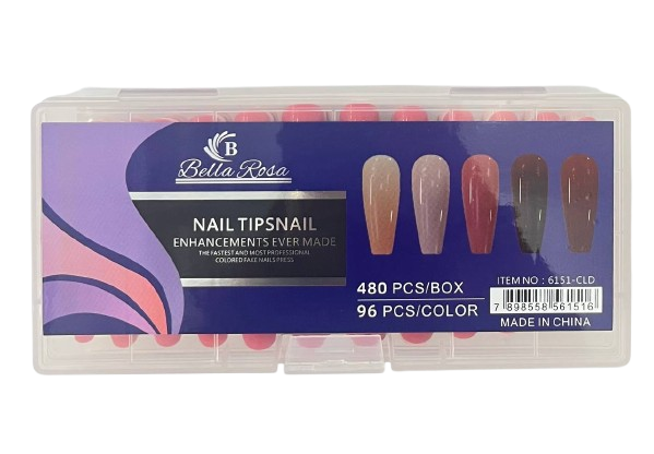 Unha Postiça Bailarina Colorida 6151-CLD - Bella Rosa