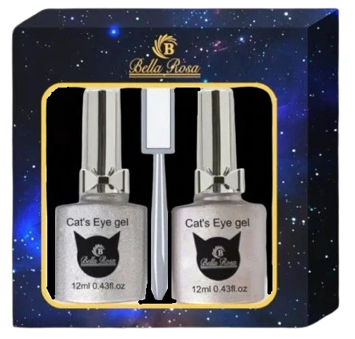 Kit Esmalte em Gel Magnético com 2 Unidades + Ímã BR6822 - Bella Rosa