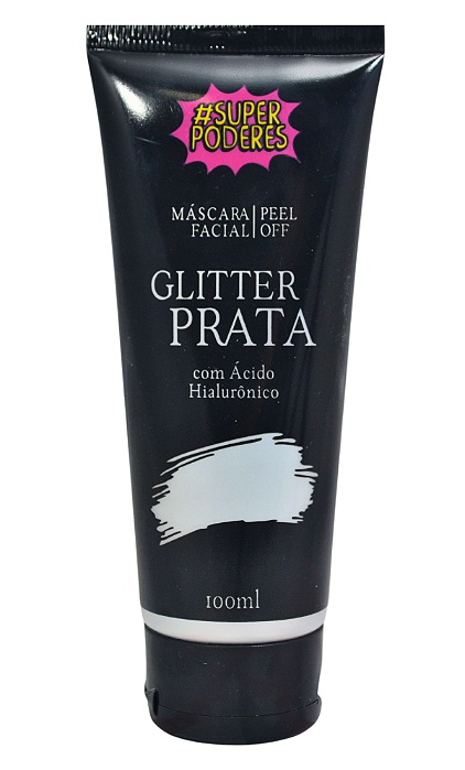 Máscara Facial Peel Off 100ml Glitter Prata - Super Poderes