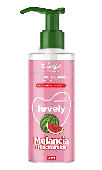 Sabonete Líquido Lovely 200ml Melancia - Face Beautiful