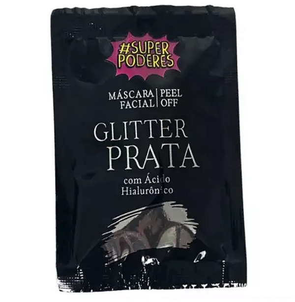 Máscara Facial Peel Off SACHÊ Glitter Prata - Super Poderes