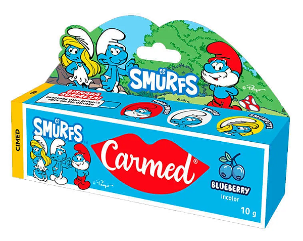 Hidratante Labial Smurfs Blueberry Incolor - Carmed