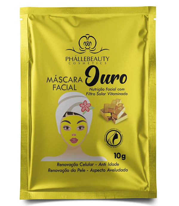 Máscara Facial Peel Off Sachê Gold - PhálleBeauty