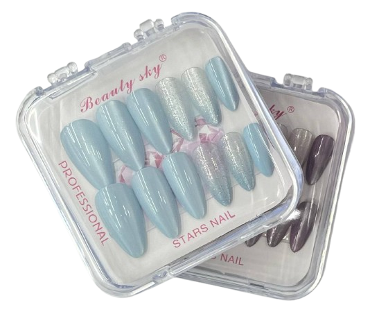 Unha Postiça Pronta Almond BR6154 - Beauty Sky
