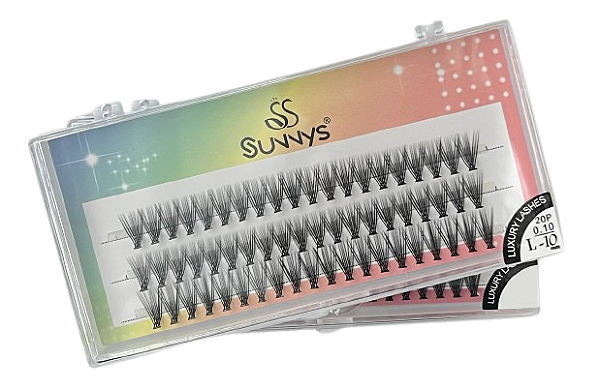 Caixa de Cílios Tufo sem Nó 20P 0.10L 10mm - Sunnys