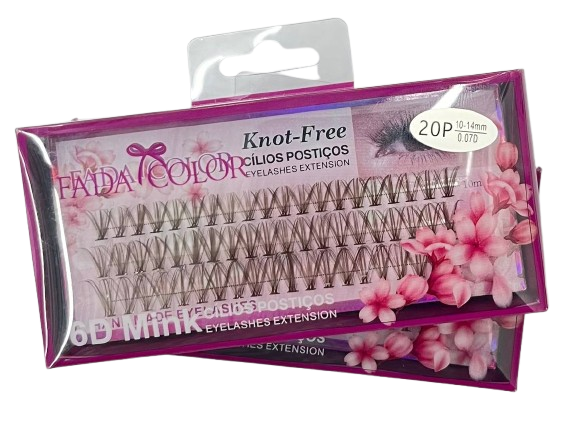 Cílios Tufo sem Nó 20P 0.07D Mix MARROM - Fada Color