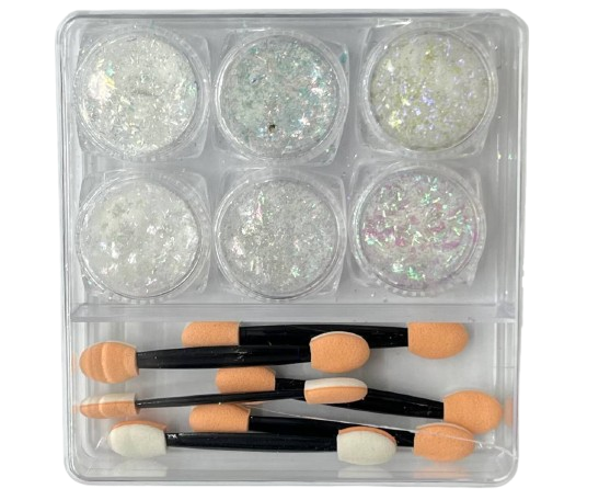 Kit Glitter Flake com 6 Unidades