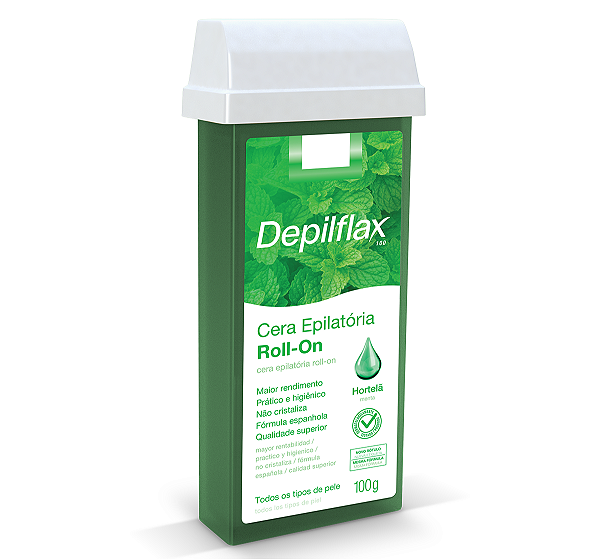 Cera Roll On 100g Hortelã - Depilflax