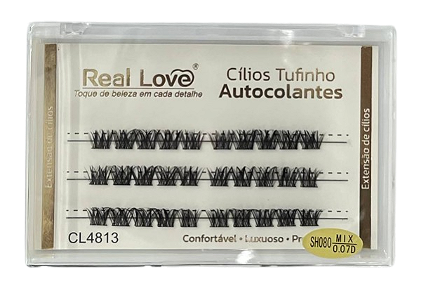 Cílios Tufo sem Nó Tela Mix 0.07D SH080 - Real Love