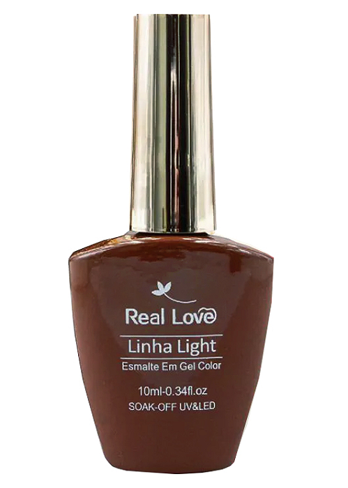 Esmalte em Gel Linha Light 10ml 002 MARROM - Real Love